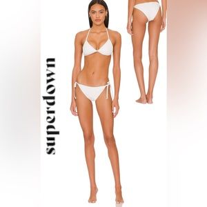 superdown White Bikini Set